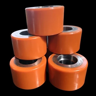 6 Inch Red Polyurethane On Iron Casters factory